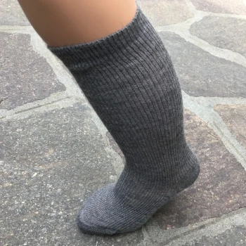 Knee-high socks in organic wool and organic cotton_43237