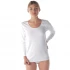 Long sleeve woman shirt in interlock cotton - White