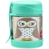 Stainless steel thermos food container with cutlery - Owl