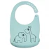 Silicone bib with Deer friends - Blue