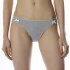 Low waist briefs in natural ribbed cotton - Gray melange