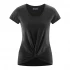 Yoga T-shirt with knot at the waist in hemp and organic cotton - Black