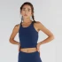 Crop Top for Sport in Organic Cotton - Navy Blue