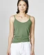 Strappy top HempAge in organic cotton and hemp - Green