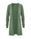 Long women's jacket in hemp jersey and organic cotton - Jade