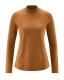 Turtleneck shirt for women in hemp and organic cotton - Almond