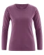Basic shirt for women in hemp and organic cotton - Plum