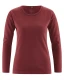 Basic shirt for women in hemp and organic cotton - Chestnut