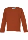 Twist sweater for girls in pure organic merino wool - Terracotta