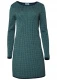 Women’s Vicky dress in pure organic merino wool - Blue/green