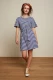 Lizzy pure organic cotton striped dress - Navy Blue