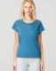 Women's knitted T-shirt in Hemp and Organic Cotton - Atlantic Blue