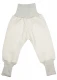 Children's trousers made of wool fleece and organic cotton - Gray melange