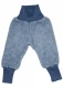 Children's trousers made of wool fleece and organic cotton - Melange blue