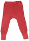 Basic children's trousers in organic wool and silk - Red