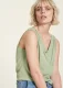 Women's Waterfall Crinkle top in sustainable EcoVero viscose - Light green