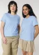 Women's Muser Raw T-shirt in organic cotton - Azzurro polvere
