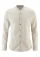 Short-sleeved Men's Shirt in Hemp and White Organic Cotton - Natural white