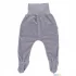 Footed pants for newborn made from organic cotton chenille - Gray
