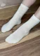 Short socks in organic cotton terry - Natural white