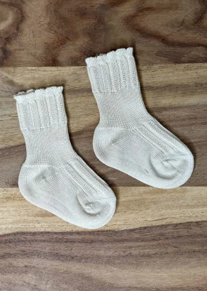 Newborn socks in undyed organic cotton_107533