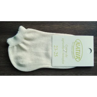Low cut socks in undyed organic cotton_42303