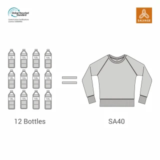 Sweatshirt raglan unisex Salvage Recycled in organic cotton_66378