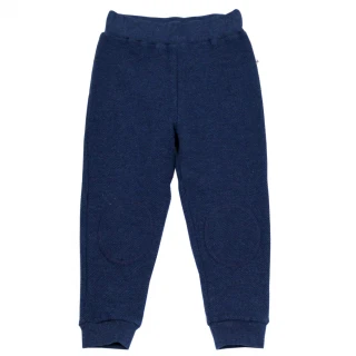 Pantaloni tuta per bambini felpati 100% cotone bio Blu Indaco_69278
