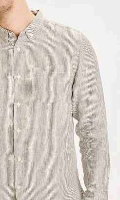 LARCH Men's Striped Shirt in 100% Organic Linen_90746