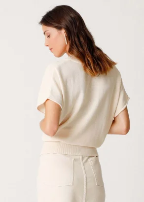 Summer v-neck sweater Garazi for women in Organic Cotton_109791