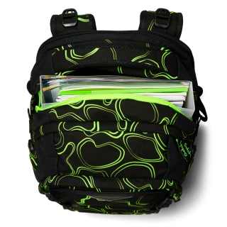 Satch Ergonomic backpack for secondary school in Recycled Pet - Match Green Supreme_95245