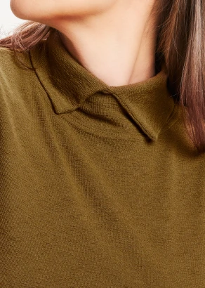 BLUSBAR sweater with collar for women in pure merino wool_97908