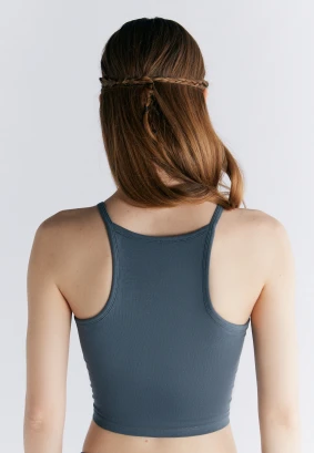 Sports top with hidden bra in organic cotton_101256