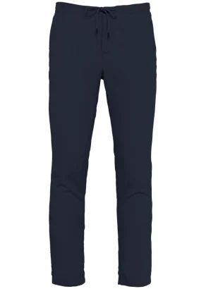 Pantaloni Chino uomo Blu in lino e cotone biologico_103383