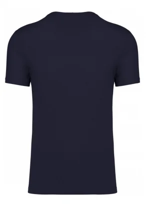 T-shirt unisex  CHARLIE in cotone biologico e lino - Blu_103416