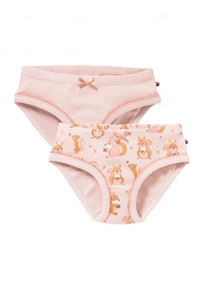 Squirrel Panties 2 pcs for Girl in pure organic cotton_105678