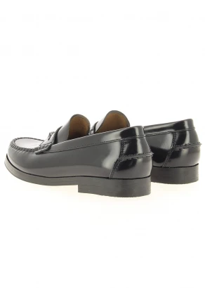 Women's Callen Black leather moccasin shoes_106200