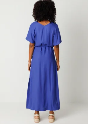 Women's Karla royal blue dress in Ecovero_108280