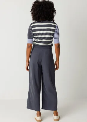 Women's ILIA culotte trousers in sustainable viscose Ecovero - Dark Grey_108301