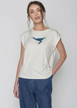 T-shirt Whale Dive da donna in Ecovero™_109043