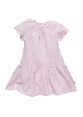 Baby girl muslin dress in pure organic cotton_109328