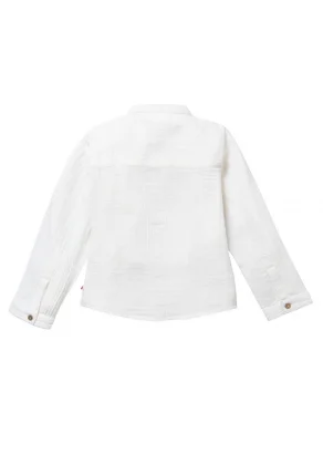 White muslin shirt for children in pure organic cotton_109326