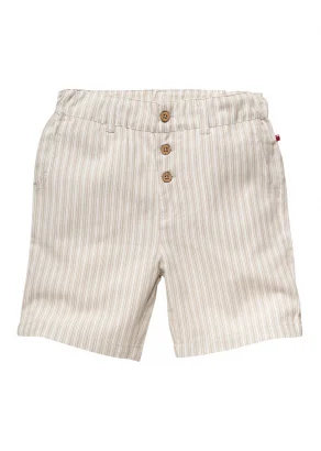 Children's striped bermuda shorts in pure organic cotton_109382