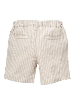 Children's striped bermuda shorts in pure organic cotton_109383