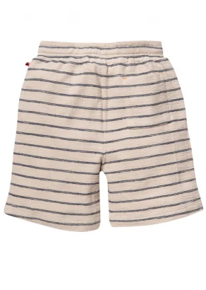 Bermuda shorts Beige stripes for children in pure organic cotton_109387