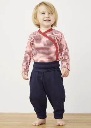 Boy's blue Egg trousers in organic cotton_109839