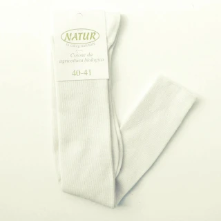 Light knee high socks in undyed organic cotton_43153