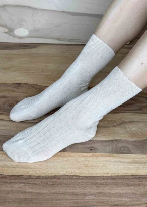 Short sanitary socks in organic cotton_107333