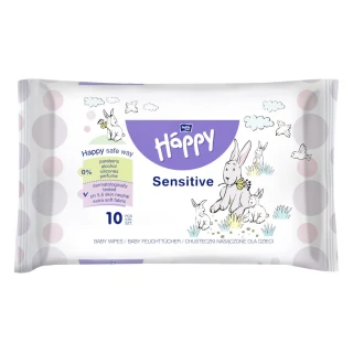 Salviette Sensitive Happy BellaBaby - 10 pezzi_54227