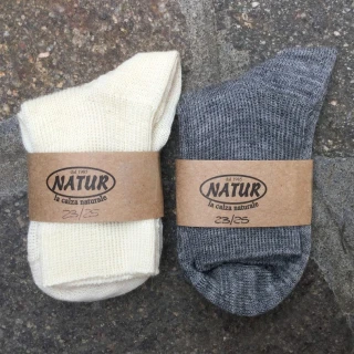 Short socks in organic wool and organic cotton_43168